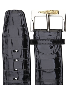 Black Genuine Alligator Men's Belt | Belvedere New Belts Collection | Sams Tailoring