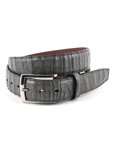 Grey South American Caiman Men's Belt | Torino Leather Exotic Belts | Sam's Tailoring Fine Men Clothing