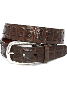 Brown Genuine Hornback Crocodile Exotic Belt | Torino Leather Exotic Belts | Sam's Tailoring Fine Men Clothing