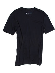 Navy Pima Cotton Short Sleeves V-Neck T-shirt | Georg Roth V-Neck T-shirts | Sam's Tailoring Fine Men Clothing