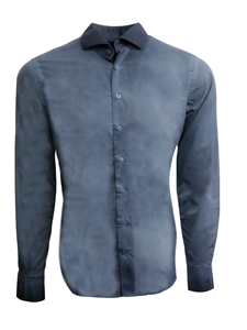 Blue Garment Dyed Dubai Cotton Men Shirt | Georg Roth Solid Shirts | Sams Tailoring Fine Mens Clothing