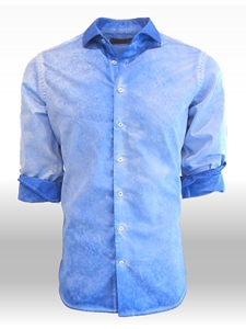 Blue Garment Dyed Bodega Bay Cotton Shirt | Georg Roth Solid Shirts | Sams Tailoring Fine Mens Clothing
