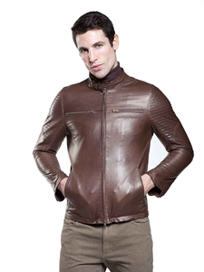Tuscany Brown Malibu Men Leather Jacket | Aston Leather Jackets Collection | Sam's Tailoring Fine Men Clothing