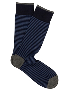Royal Blue Pima Cotton Palio Stripe Sock | Marcoliani Socks Collection | Sam's Tailoring Fine Men's Clothing