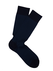 Navy Pima Cotton Lisle Birdseye Sock | Marcoliani Socks Collection | Sam's Tailoring Fine Men's Clothing