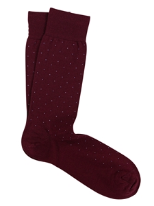 Bordeaux Extra Fine Merino Pin Sock | Marcoliani Socks Collection | Sam's Tailoring Fine Men's Clothing