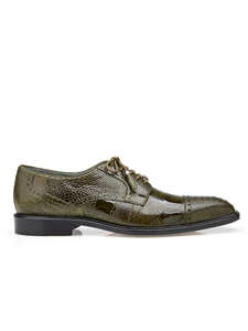 Olive Batta Ostrich Cap-Toed Derby Dress Shoe | Belvedere Shoes Collection | Sam's Tailoring Fine Mens Clothing