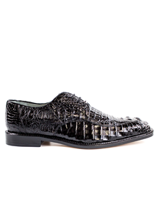 Black Chapo Caiman Crocodilus Men Dress Shoe | Belvedere Shoes Collection | Sam's Tailoring Fine Mens Clothing