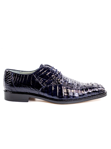 Navy Chapo Caiman Crocodilus Men Dress Shoe | Belvedere Shoes Collection | Sam's Tailoring Fine Mens Clothing