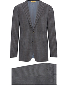 Grey Doublestripe Super 150's Tasmanian Travel Suit | Hickey Freeman Suit Collection | Sam's Tailoring Fine Men Clothing