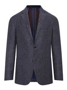 Blue Herringbone Weightless Fabric Jacket | Hickey Freeman Sportcoats Collection | Sam's Tailoring Fine Men Clothing