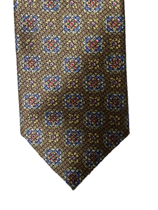 Brown Medallion Corporate Executive Estate Tie | Estate Ties Collection | Sam's Tailoring Fine Men's Clothing