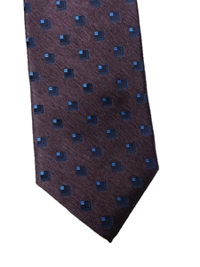 Purple with Blue Medallion Corporate Executive Estate Tie | Estate Ties Collection | Sam's Tailoring Fine Men's Clothing