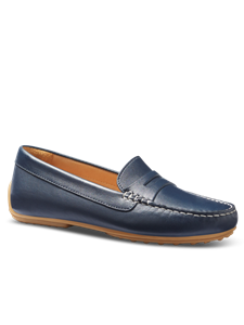 Navy Leather Hand Crafted Women's Shoe | Samuel Hubbard Women Shoes | Sam's Tailoring Fine Men Clothing