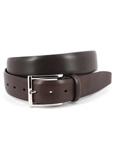 Brown Italian Glazed Milled Calfskin Men's Belt | Torino Leather Belts | Sam's Tailoring Fine Men Clothing