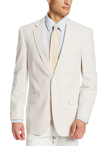 Brock Tan/White Seersucker Suit Separate Jacket | Palm Beach Seasonal Separate Jackets & Pants | Sam's Tailoring Fine Men's Clothing