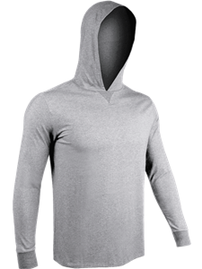 Grey Classic Long Sleeve Hooded Tee | 2Undr Men Tee Shirts | Sam's Tailoring Fine Men's Clothing