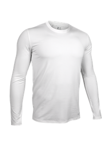 White Long Sleeve Crew Neck Tee | 2Undr Men Tee Shirts | Sam's Tailoring Fine Men's Clothing