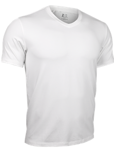 White Classic V-Neck Short Sleeve Tee | 2Undr Men Tee Shirts | Sam's Tailoring Fine Men's Clothing