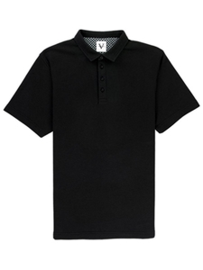 Black Lightweight Pique Short Collar Cypress Polo | Vastrm Polo Shirts | Sam's Tailoring Fine Men Clothing