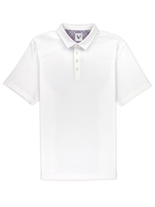 White Lightweight Pique Short Collar Cypress Polo | Vastrm Polo Shirts | Sam's Tailoring Fine Men Clothing