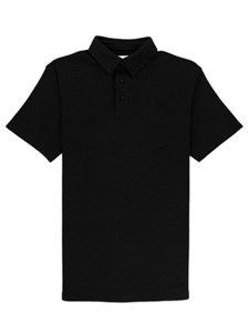 Black Lightweight Pique Straight Collar Pioneer Polo | Vastrm Polo Shirts | Sam's Tailoring Fine Men Clothing