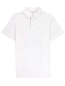 White Lightweight Pique Straight Collar Pioneer Polo | Vastrm Polo Shirts | Sam's Tailoring Fine Men Clothing