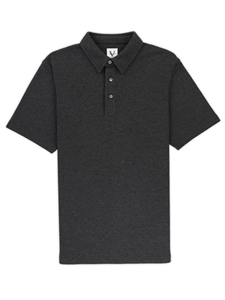 Charcoal Heather Grey Comfort Pique Rosewood Polo | Vastrm Polo Shirts | Sam's Tailoring Fine Men Clothing