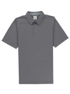 Machine Grey Lightweight Pique Men's Hampton Polo | Vastrm Polo Shirts | Sam's Tailoring Fine Men Clothing