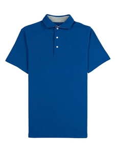 Royal Blue Comfort Pique Men's Solomeo Polo | Vastrm Polo Shirts | Sam's Tailoring Fine Men Clothing