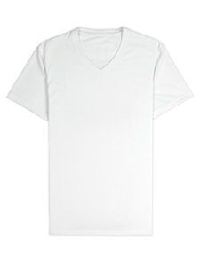 White Jersey Fabric Short Sleeve V-Neck Tee | Vastrm Henleys Collection | Sam's Tailoring Fine Men Clothing