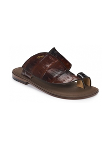 Multi Gold Panaro Baby Crocodile Men's Sandal | Mauri Men's Sandals | Sam's Tailoring Fine Men's Shoes