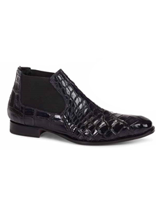 Black Affari Alligator Leather Sole Men's Boot | Mauri Men's Boots | Sam's Tailoring Fine Men's Shoes