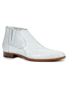 White Alligator Leather Sole Men's Boot | Mauri Men's Boots | Sam's Tailoring Fine Men's Shoes