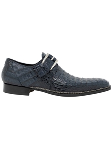 Blue Opulent Hornback Monk Strap Men Shoe | Mauri Monk Strap Shoes | Sam's Tailoring Fine Men's Shoes