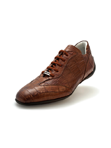 Tobacco Selva Stunning Alligator Sneaker | Mauri Men's Sneakers | Sam's Tailoring Fine Men's Shoes