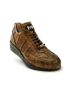 Money Green Rosso Baby Crocodile Sneaker | Mauri Men's Sneakers | Sam's Tailoring Fine Men's Shoes