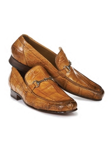 Chestnut Matrix Alligator Bit Handpainted Loafer | Mauri Men's Loafers | Sam's Tailoring Fine Men's Clothing