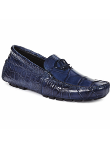 Wonder Blue Bartolini Alligator Driving Loafer | Mauri Men's Loafers | Sam's Tailoring Fine Men's Clothing