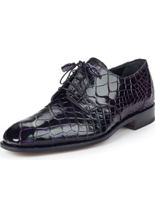 Grape & Black Alligator Men's Derby Dress Shoe | Mauri Dress Shoes | Sam's Tailoring Fine Men's Shoes