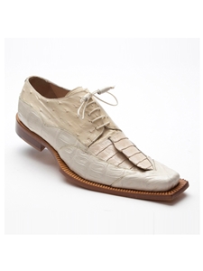 Cream Ostrich/ Crocodile/ Hornback Dress Shoe | Mauri Dress Shoes | Sam's Tailoring Fine Men's Shoes