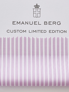 Pink & White Two Ply Limited Edition Custom Shirt | Emanuel Berg Custom Shirts | Sam's Tailoring Fine Men's Clothing