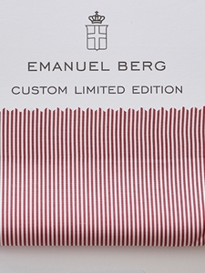 Red & White Two Ply Limited Edition Custom Shirt | Emanuel Berg Custom Shirts | Sam's Tailoring Fine Men's Clothing