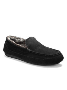 Black Suede With Black Sole Men's Slipper Shoe | Samuel Hubbard Shoes | Sam's Tailoring Fine Men Clothing