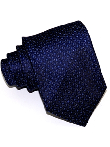 Navy With Lurex Micropattern Sartorial Woven Silk Tie | Italo Ferretti Ties Collection | Sam's Tailoring Fine Men's Clothing