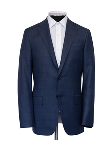Blue Birdseye Windowpane Tasmanian Suit | Hickey Freeman Suits | Sam's Tailoring Fine Men Clothing