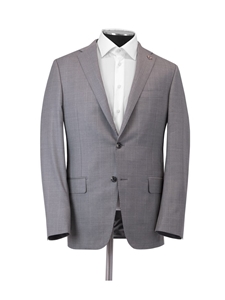 Light Grey Windowpane Super 160's Honey Way Suit | Hickey Freeman Suits | Sam's Tailoring Fine Men Clothing