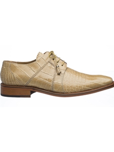 Beige Genuine Belly Alligator Classic Dress Shoe | Ferrini Dress Shoes | Sam's Tailoring Fine Men Clothing