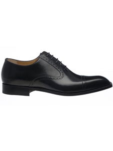 Black Premium French Calf Leather Dress Shoe | Ferrini Dress Shoes | Sam's Tailoring Fine Men Clothing