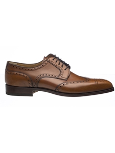 Caramel French Calf Leather Mens Dress Shoe | Ferrini Dress Shoes | Sam's Tailoring Fine Men Clothing